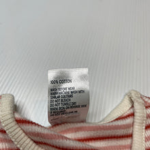 Load image into Gallery viewer, Girls Anko, striped ribbed cotton romper dress, EUC, size 000,  