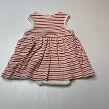 Load image into Gallery viewer, Girls Anko, striped ribbed cotton romper dress, EUC, size 000,  