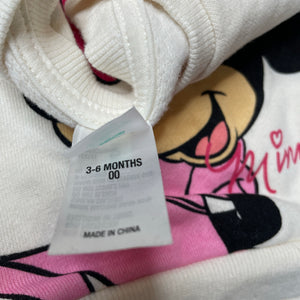 Girls Disney, Minnie Mouse fleece lined sweater / jumper, EUC, size 00,  