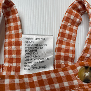 Girls Baby Baby, checked lightweight summer romper, EUC, size 0000,  