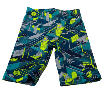 Boys Decathlon, swim shorts / jammers, sharks, EUC, size 7-8,  