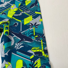 Load image into Gallery viewer, Boys Decathlon, swim shorts / jammers, sharks, EUC, size 7-8,  