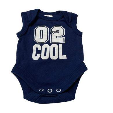 Boys Baby Berry, navy cotton singletsuit / bodysuit, FUC, size 00000,  