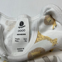 Load image into Gallery viewer, Unisex Dymples, organic cotton bodysuit / romper, GUC, size 0000,  
