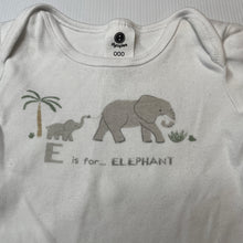 Load image into Gallery viewer, Unisex Dymples, cotton bodysuit / romper, elephant, GUC, size 000,  