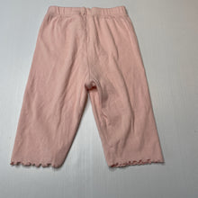 Load image into Gallery viewer, Girls LC Waikiki, pink ribbed cropped leggings, Inside leg: 17cm, GUC, size 2-3,  