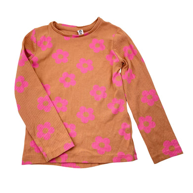 Girls KID, ribbed organic cotton blend long sleeve top, EUC, size 4,  