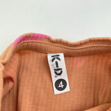 Load image into Gallery viewer, Girls KID, ribbed organic cotton blend long sleeve top, EUC, size 4,  