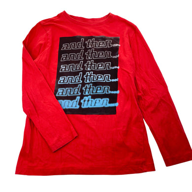Boys Target, red cotton long sleeve tee / top, GUC, size 7,  