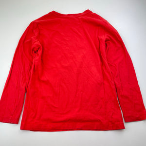 Boys Target, red cotton long sleeve tee / top, GUC, size 7,  