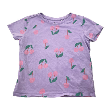 Girls Target, organic cotton tee / top, cherries, GUC, size 4,  