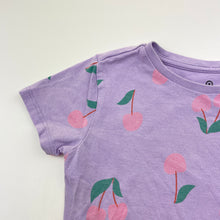 Load image into Gallery viewer, Girls Target, organic cotton tee / top, cherries, GUC, size 4,  