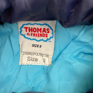 Boys Thomas & Friends, lightweight puffer vest / jacket, cracked print, FUC, size 3,  