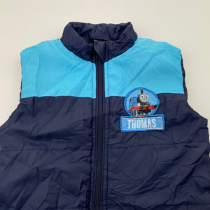 Boys Thomas & Friends, lightweight puffer vest / jacket, cracked print, FUC, size 3,  