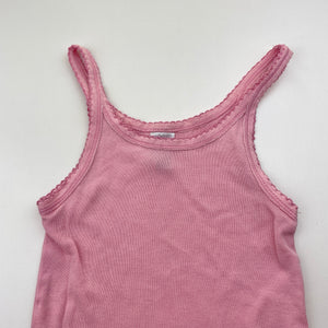 Girls Bonds, pink cotton singlet top, GUC, size 3,  