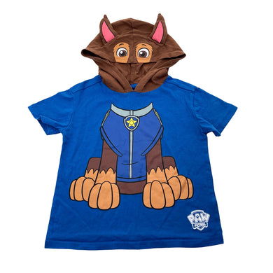 Boys Nickelodeon, Paw Patrol Chase cotton hooded tee / top, EUC, size 2,  