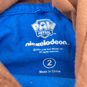 Boys Nickelodeon, Paw Patrol Chase cotton hooded tee / top, EUC, size 2,  