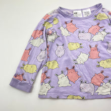 Load image into Gallery viewer, Girls H&amp;M, cotton long sleeve pyjama top, GUC, size 4,  