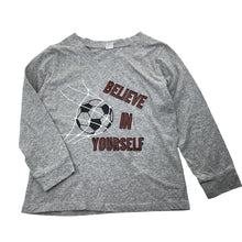 Load image into Gallery viewer, Boys SHEIN, grey marle long sleeve tee / top, soccer, EUC, size 8,  