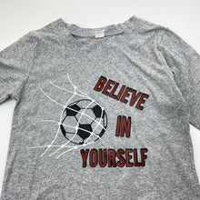 Load image into Gallery viewer, Boys SHEIN, grey marle long sleeve tee / top, soccer, EUC, size 8,  