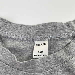 Boys SHEIN, grey marle long sleeve tee / top, soccer, EUC, size 8,  
