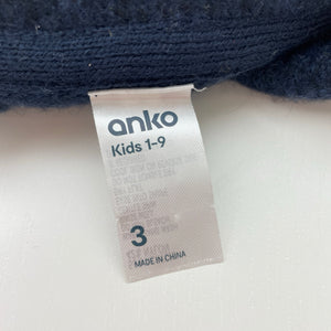 Boys Anko, navy soft feel knit sweater / jumper, EUC, size 3,  