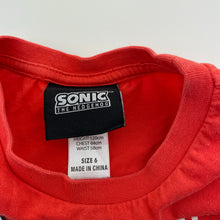 Load image into Gallery viewer, Unisex SEGA, SONIC THE HEDGEHOG cotton tee / top, FUC, size 6,  