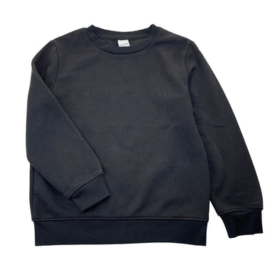 Unisex Brilliant Basics, black fleece lined sweater / jumper, EUC, size 8,  
