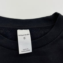 Load image into Gallery viewer, Unisex Brilliant Basics, black fleece lined sweater / jumper, EUC, size 8,  