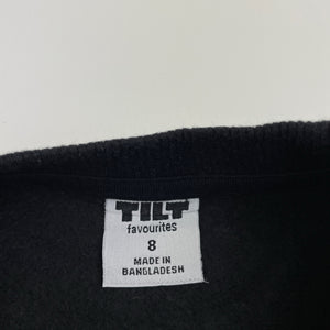 Boys Tilt, black fleece lined sweater / jumper, EUC, size 8,  