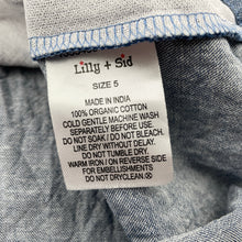 Load image into Gallery viewer, Girls Lilly + Sid, embroidered organic cotton dress, light mark on bodice, FUC, size 5, L: 58cm