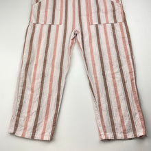 Load image into Gallery viewer, Girls Cotton On, striped lightweight cotton overalls, GUC, size 5,  