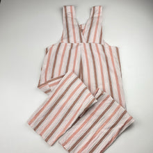 Load image into Gallery viewer, Girls Cotton On, striped lightweight cotton overalls, GUC, size 5,  