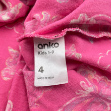 Load image into Gallery viewer, Girls Anko, cotton dress, unicorns &amp; dinosaurs, GUC, size 4, L: 51cm
