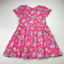 Load image into Gallery viewer, Girls Anko, cotton dress, unicorns &amp; dinosaurs, GUC, size 4, L: 51cm