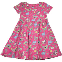 Load image into Gallery viewer, Girls Anko, cotton dress, unicorns &amp; dinosaurs, GUC, size 7, L: 59cm