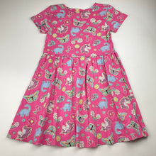 Load image into Gallery viewer, Girls Anko, cotton dress, unicorns &amp; dinosaurs, GUC, size 7, L: 59cm