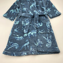 Load image into Gallery viewer, Boys Milkshake, soft fleece dressing gown / bath robe, dinosaurs, FUC, size 3,  