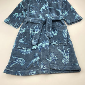 Boys Milkshake, soft fleece dressing gown / bath robe, dinosaurs, FUC, size 3,  
