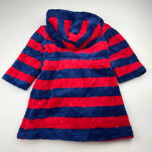 Load image into Gallery viewer, Unisex Target, red &amp; navy fleece dressing gown / bath robe, GUC, size 2,  