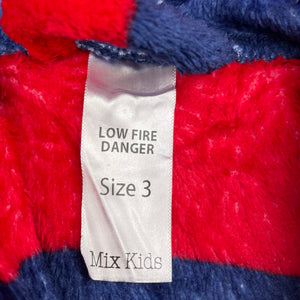 Unisex Mix Kids, soft fleece dressing gown / bath robe, EUC, size 3,  