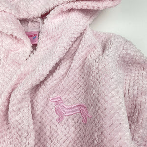 Girls Peter Alexander, pink hooded dressing gown / bath robe, GUC, size 4,  