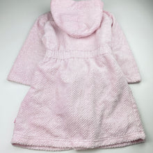 Load image into Gallery viewer, Girls Peter Alexander, pink hooded dressing gown / bath robe, GUC, size 4,  