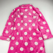 Load image into Gallery viewer, Girls Disney, Minnie Mouse embroidered fleece dressing gown / bath robe, FUC, size 4,  