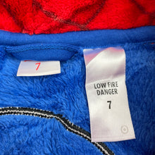 Load image into Gallery viewer, Boys Marvel, Spiderman soft fleece dressing gown / bath robe, EUC, size 7,  