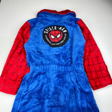 Load image into Gallery viewer, Boys Marvel, Spiderman soft fleece dressing gown / bath robe, EUC, size 7,  