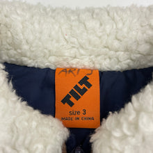 Load image into Gallery viewer, Boys Tilt, navy &amp; brown puffer vest / sleeveless jacket, EUC, size 3,  