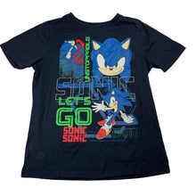 Load image into Gallery viewer, Boys SEGA, SONIC THE HEDGEHOG navy tee / top, GUC, size 10,  