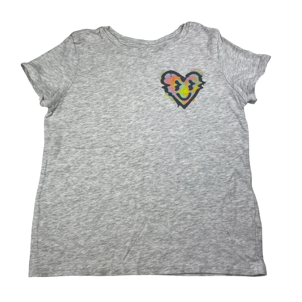 Girls Old Navy, grey marle tee / top, FUC, size 10-12,  