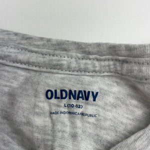 Girls Old Navy, grey marle tee / top, FUC, size 10-12,  